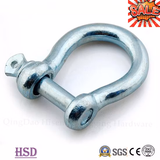 Hardware de equipamento zincado nos manilha de arco G209 forjada gota